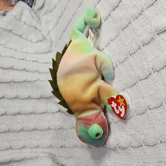 🕸Vintage Ty Beanie Baby Original "Iggy" The Iguana 1997 P.V.C Pellets - Picture 2 of 11